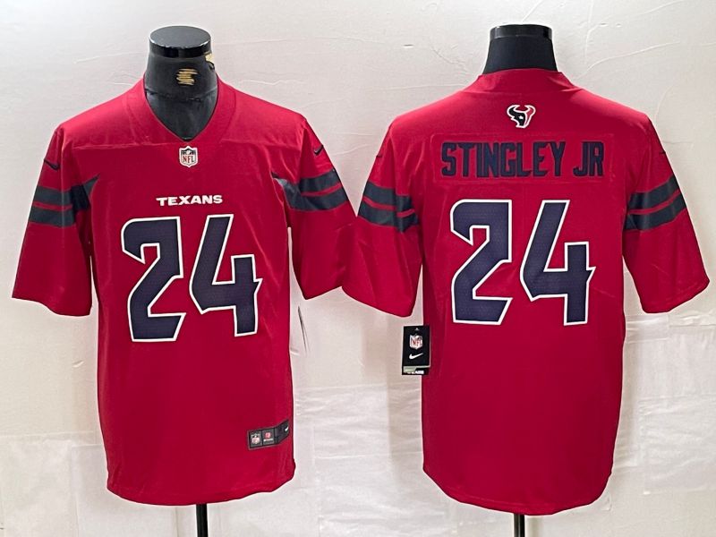 Men Houston Texans #24 Stingley jr Red Second generations 2025 Nike Limited NFL Jersey style 1->houston texans->NFL Jersey